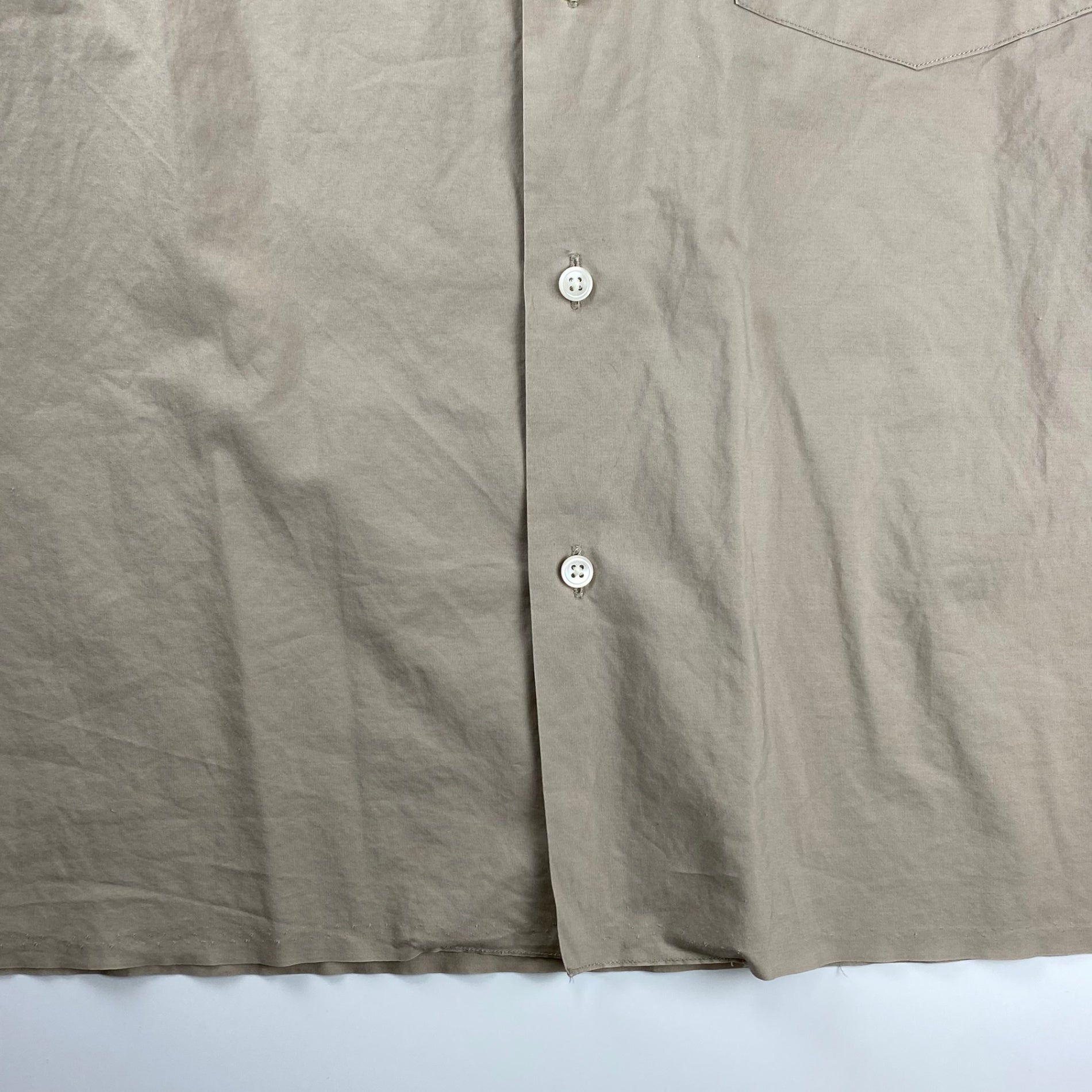 AURALEE オーラリー / SELVEDGE WEATHER CLOTH SHIRTS オープンカラー シャツ ベージュ 参考定価：22,000+tax SIZE：3