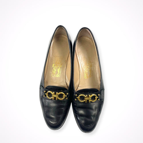 Salvatore Ferragamo / ガンチーニレザーローファー SIZE:6 1/2