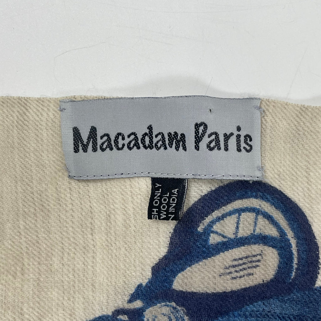 Macadam Paris / ベスパ柄ウールストール インド製