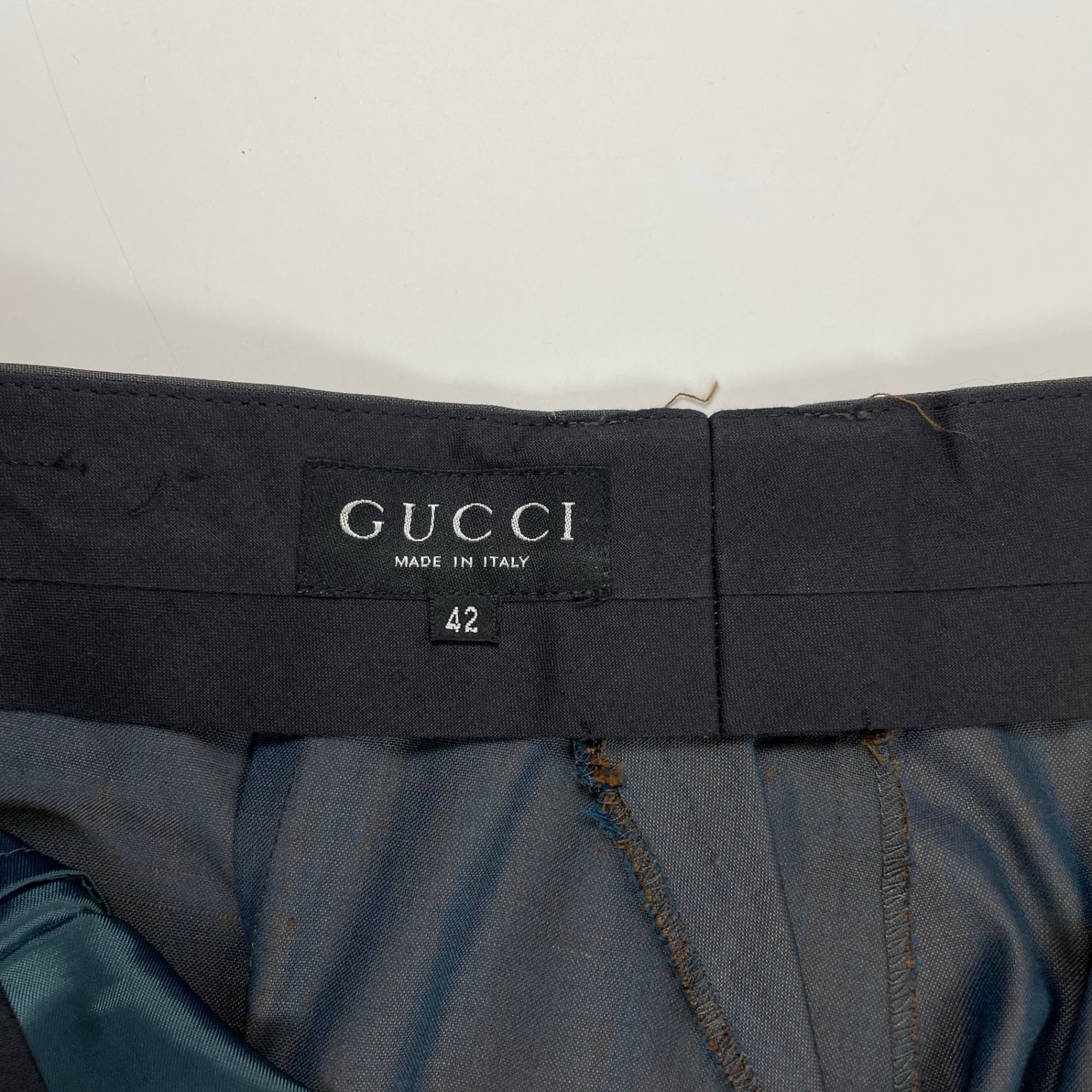 GUCCI / 98年製 ヴィンテージシルクウールスラックス SIZE:42