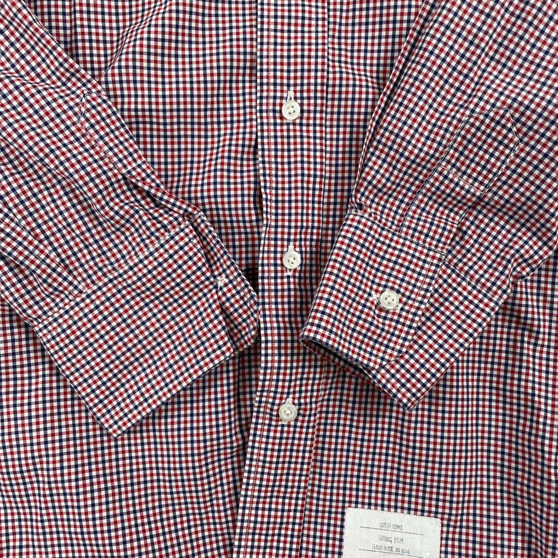 THOM BROWNE × 10 CORSO COMO COMME des GARCONS / コラボ チェック柄ボタンダウンシャツ SIZE:2