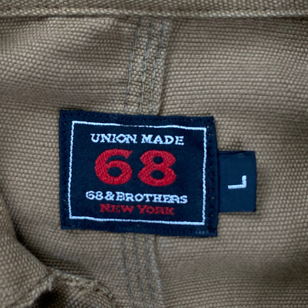 68&BROTHERS シクスティーエイト&ブラザーズ / カバーオール ブラウン 月桂樹ボタン USA製 SIZE:L
