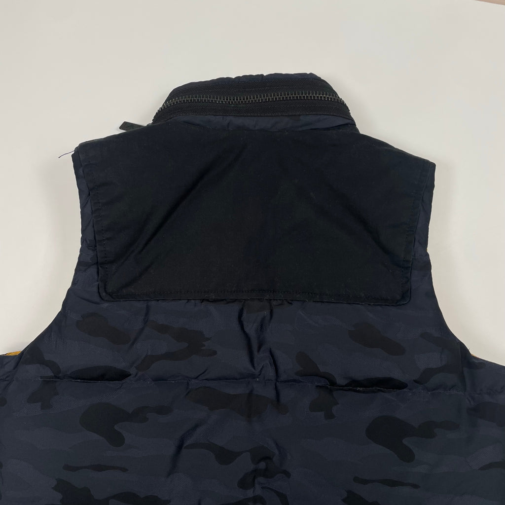 EMPORIO ARMANI JEANS エンポリオ アルマーニ ジーンズ / 2トーン ダックダウンベスト 迷彩柄 SIZE：S