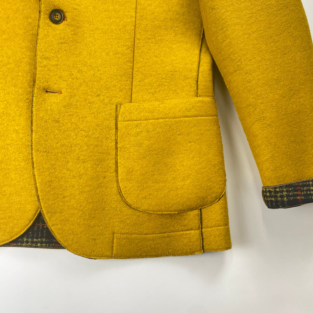 BOB ボブ 大丸取り扱い / ボンディングハンドワークジャケット MADE IN ITALY 参考定価：45,000程度  SIZE:1050（L程度）