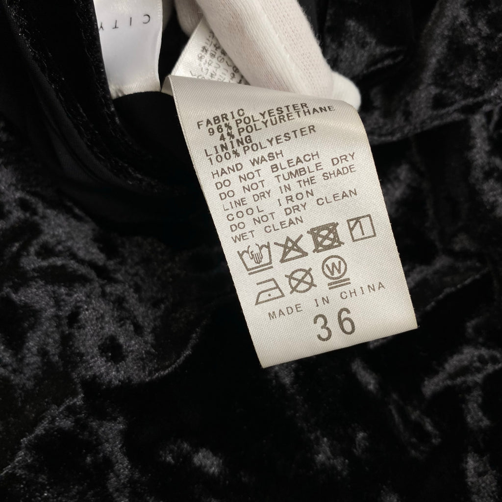 CITYSHOP シティショップ / SQUARE NECK STRAIGHT ジャンプスーツ ベロア 25SS 参考定価：21,000+tax SIZE:36