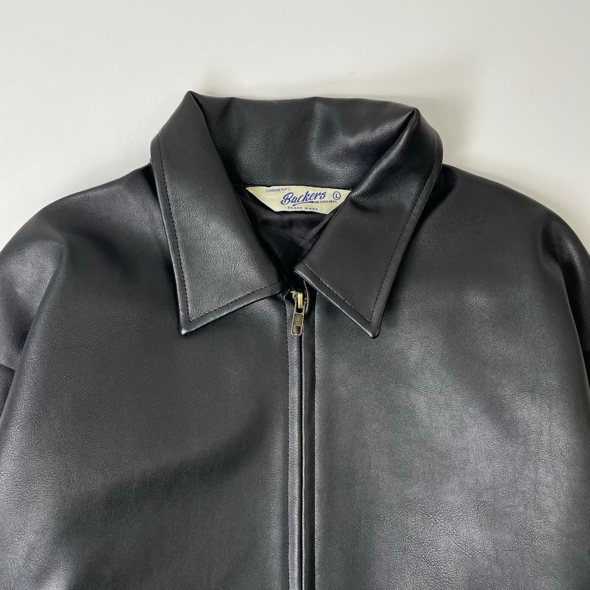 Backers / フェイクレザー ジップアップジャケット SIZE:L