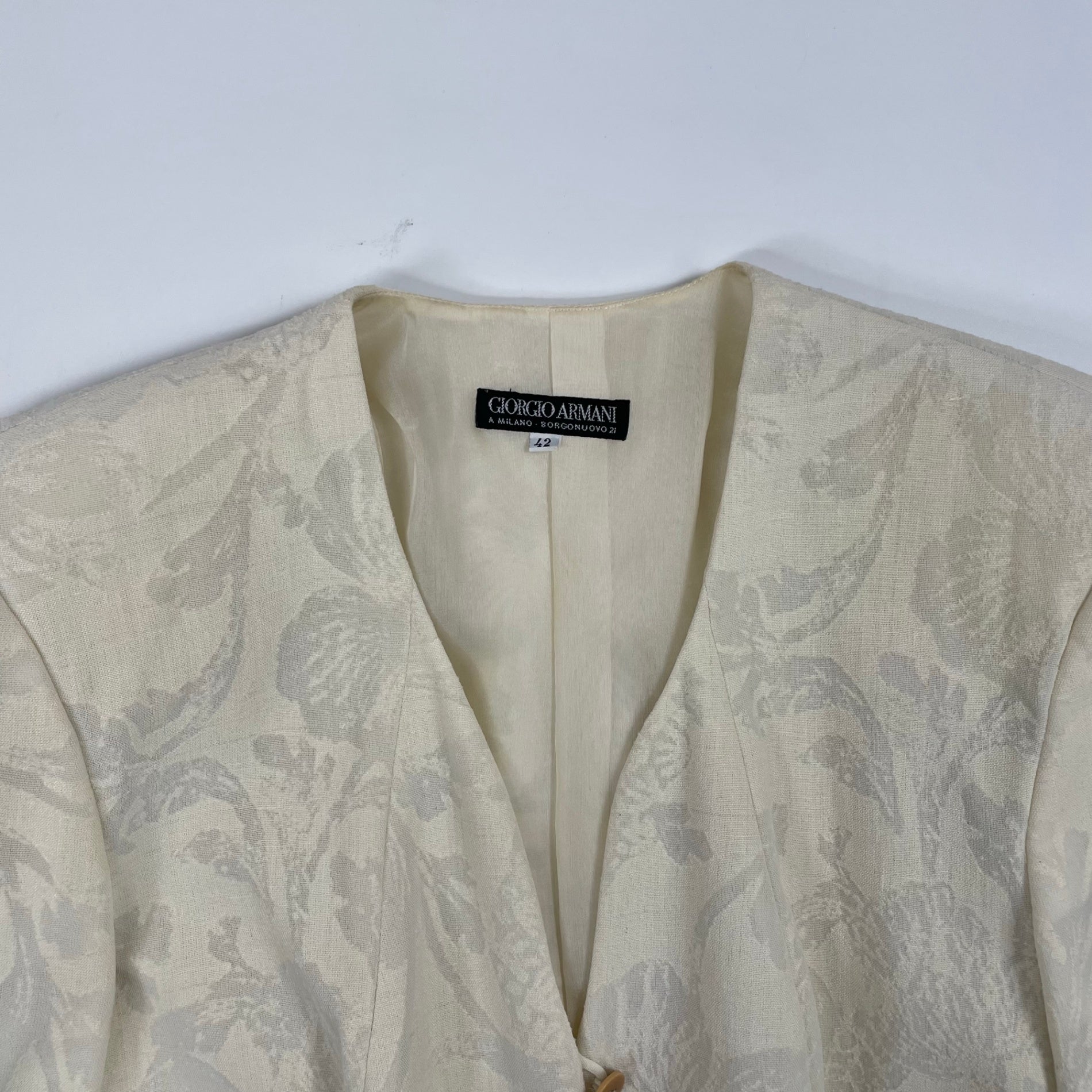 GIORGIO ARMANI / 4Bジャガードジャケット BORGO21製 参考定価：300,000程度
