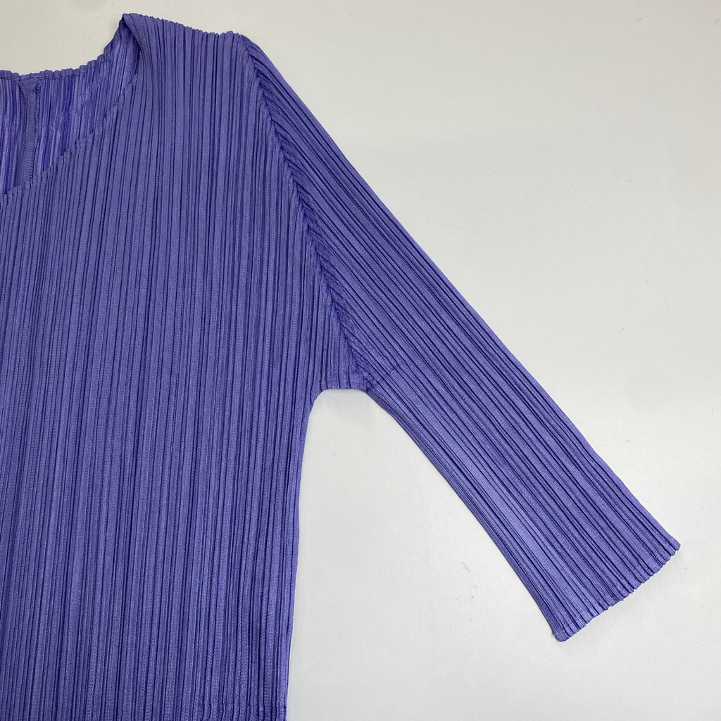 PLEATS PLEASE プリーツプリーズ / プリーツ トッパー カーディガン 極美品 ラベンダー SIZE：3
