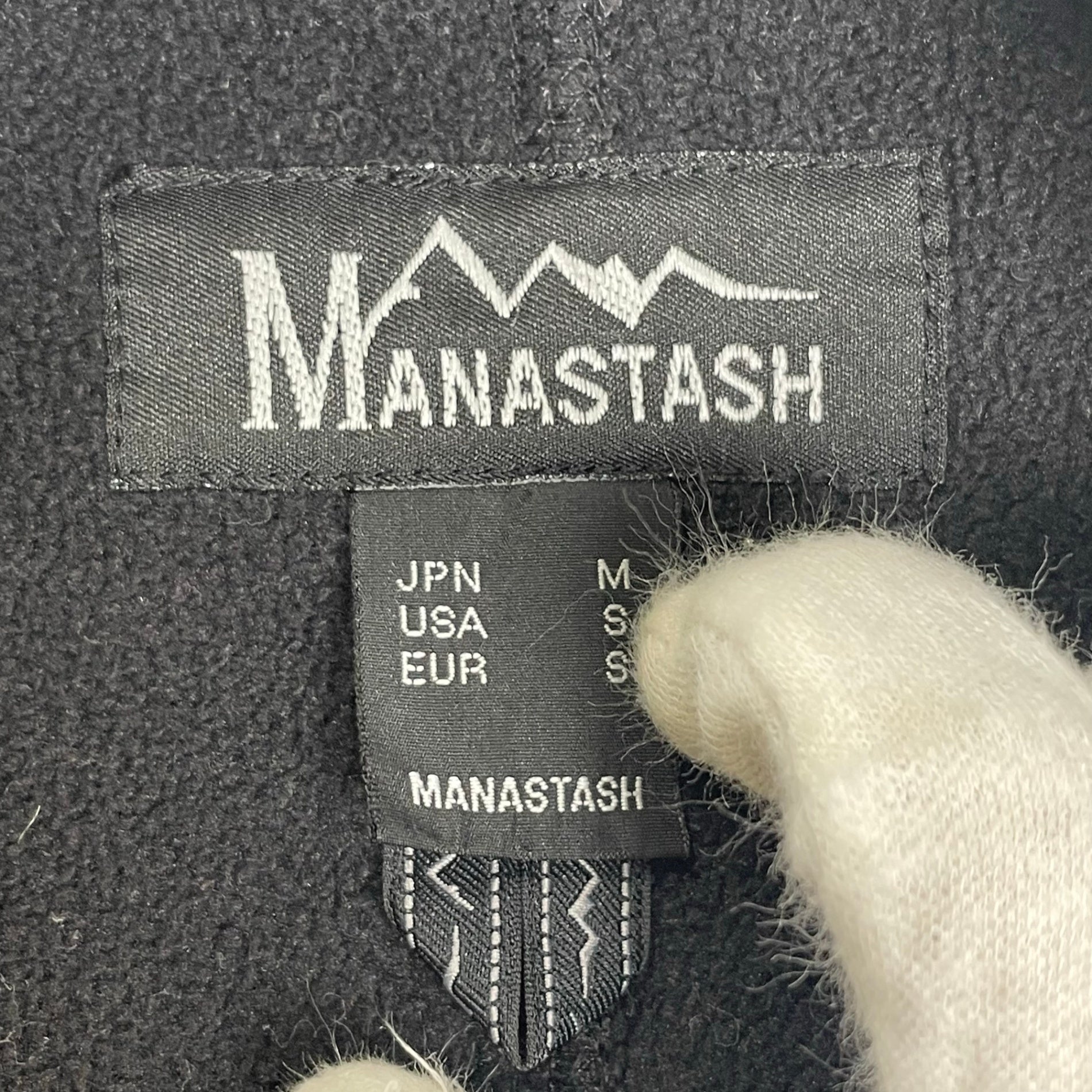 MANASTASH マナスタッシュ / 半纏フリースジャケット キモノ ブラック  SIZE:M