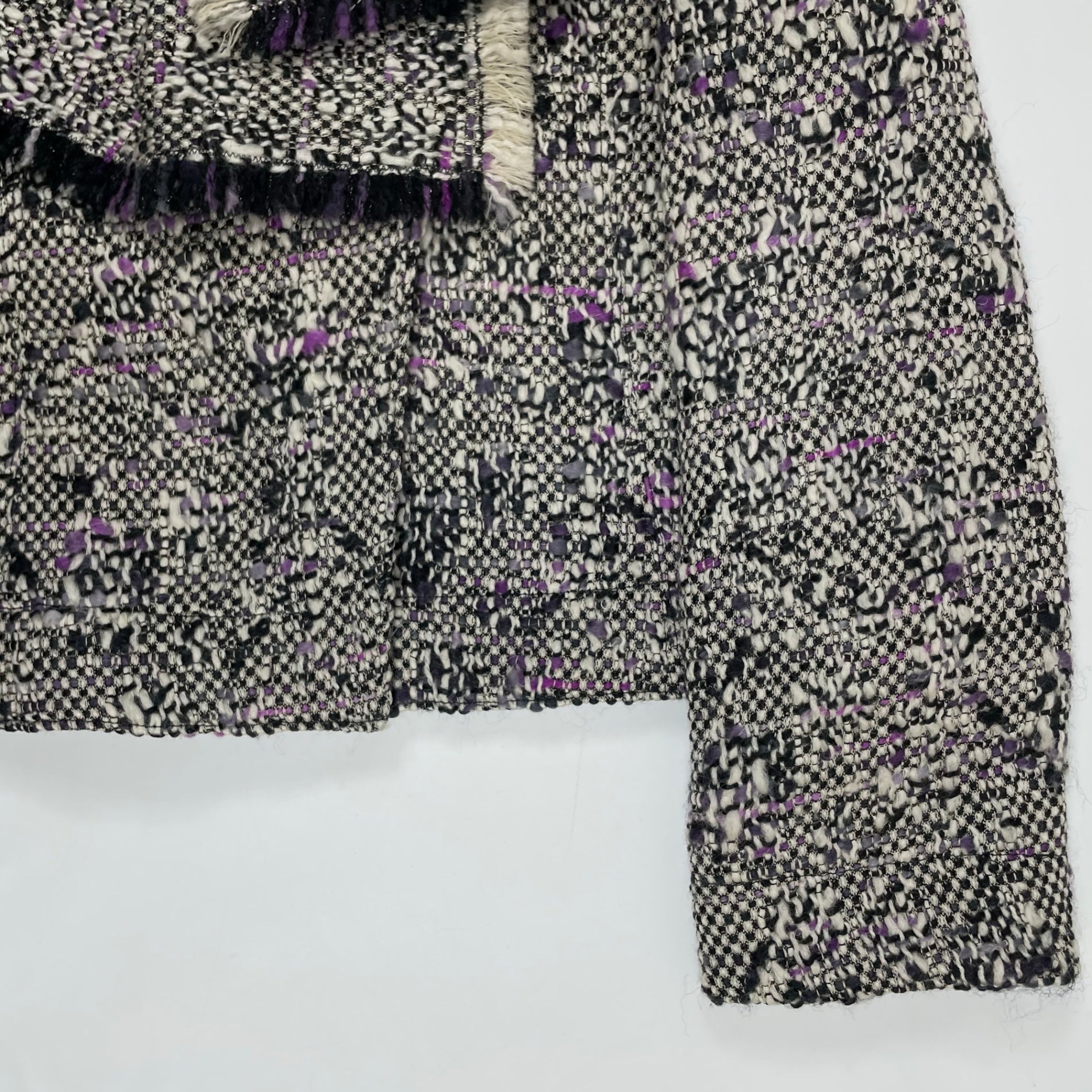 ARMANI COLLEZIONI アルマーニ コレッツォーニ / バージンウール ツイードビッグカラージャケット 参考定価：100,000程度 SIZE：40