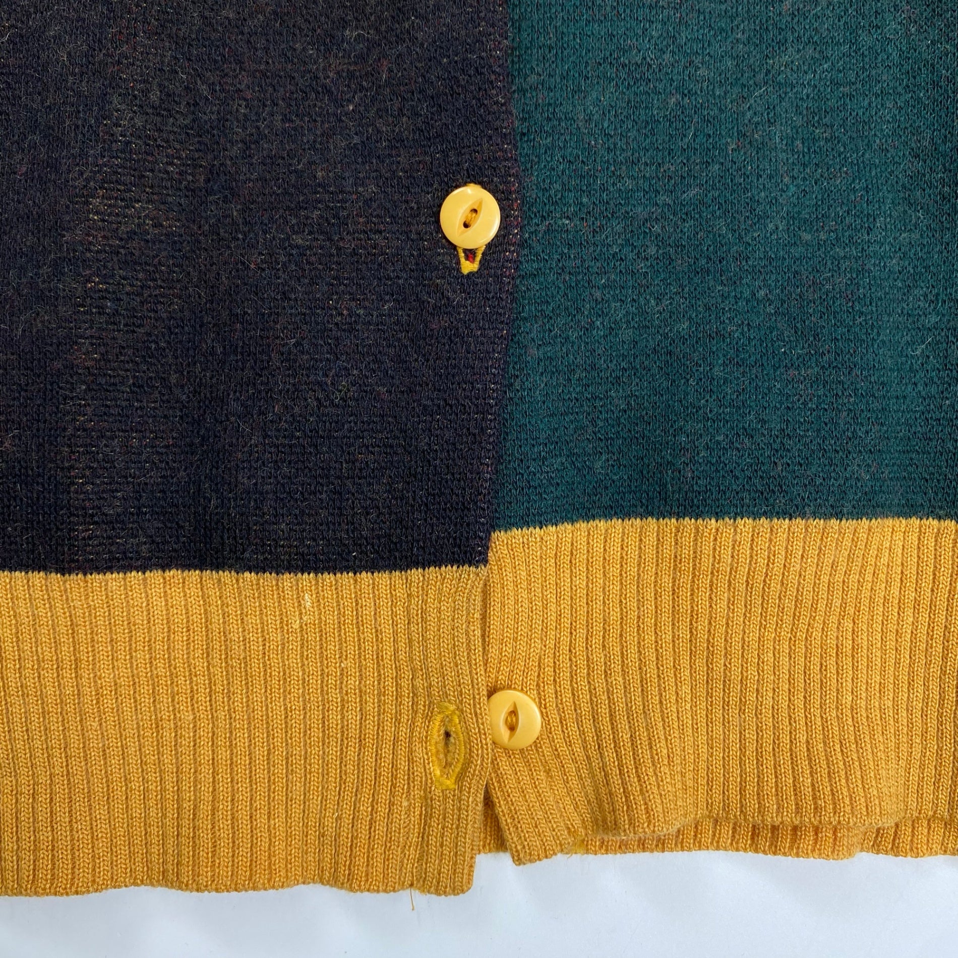 HAI sporting gear ハイ スポーティングギア / VINTAGE ブロックチェック クルーネックニットカーディガン SIZE:S程度