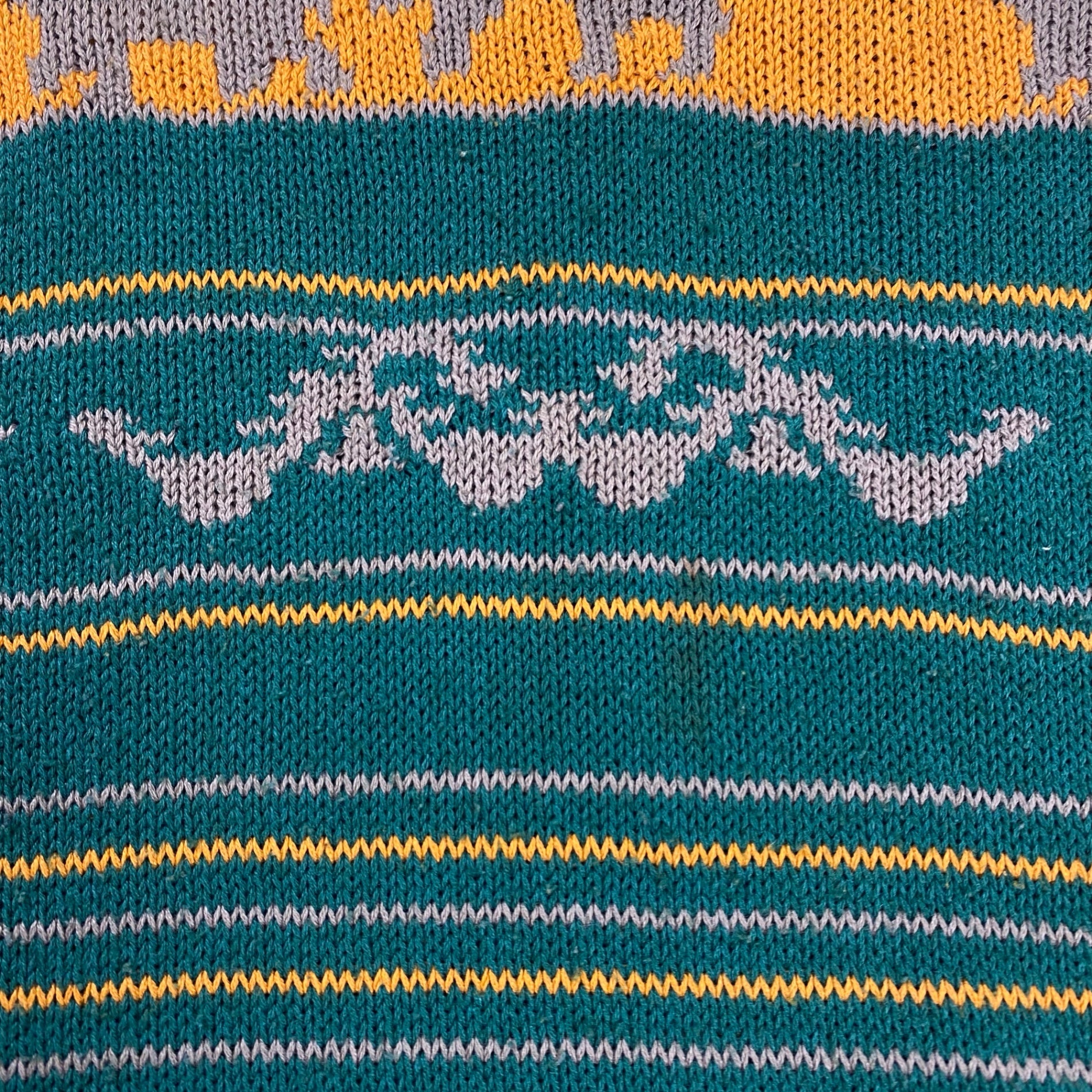 97SS UNDERCOVER アンダーカバー / アーカイブ エレファント期 エレファントニット グリーン×イエロー ユニセックス