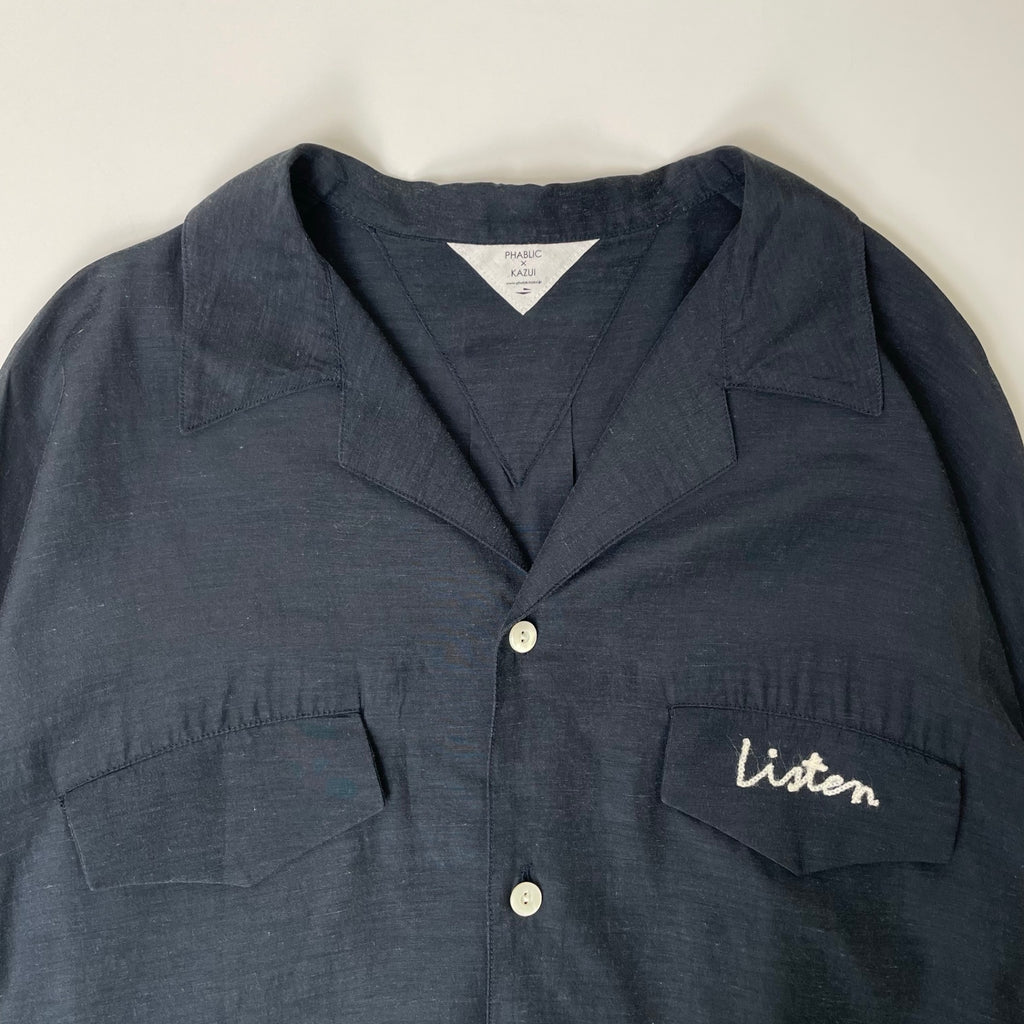 PHABLIC × KAZUI / Listenオープンカラーシャツ 参考定価：30,000程度 SIZE:2