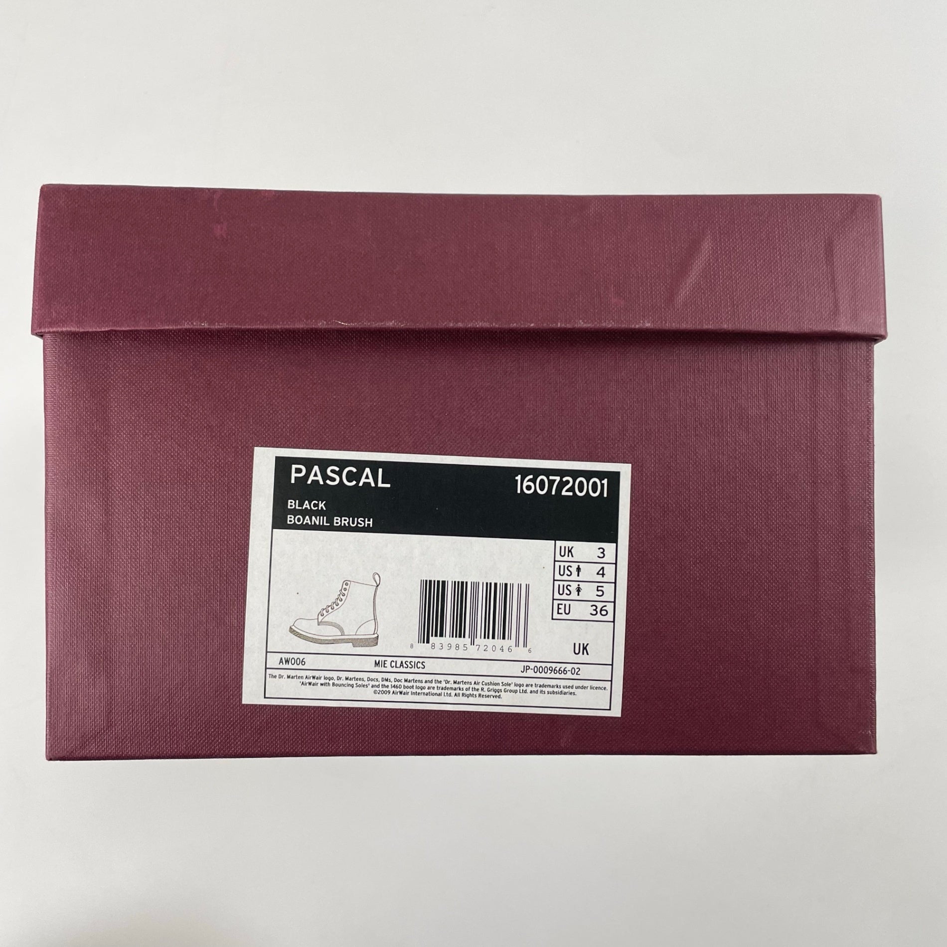 Dr. Martens / 英国製 PASCALブーツ オールブラック  Pascal Boanil Brush 参考定価：50,000程度 SIZE:UK3