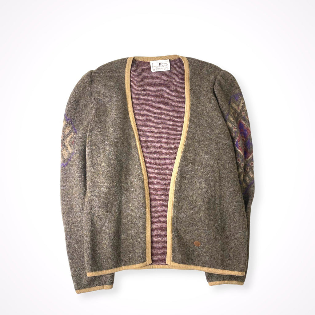 Etienne Aigner / ヴィンテージジャガードニット 参考定価：52,000程度 SIZE:44