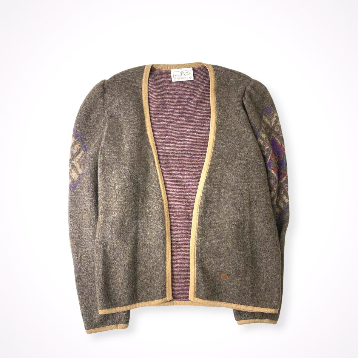Etienne Aigner / ヴィンテージジャガードニット 参考定価：52,000程度 SIZE:44