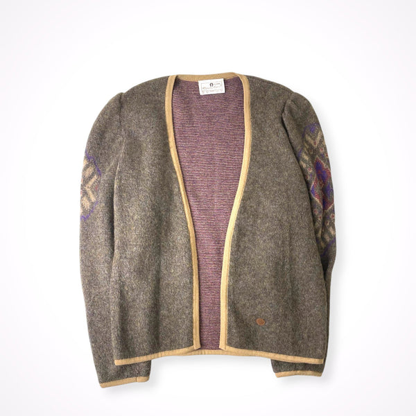 Etienne Aigner / ヴィンテージジャガードニット 参考定価：52,000程度 SIZE:44