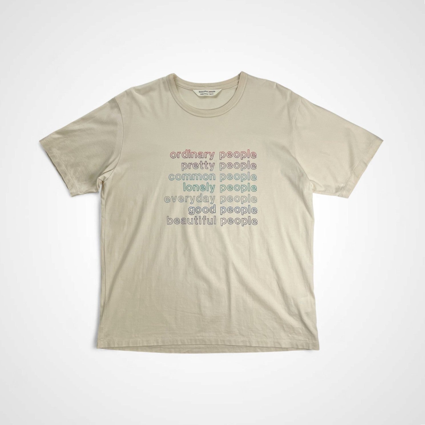 beautiful people ビューティフル ピープル / suvin royal jersey gradually logo Tee 参考定価：18,000+tax SIZE:180