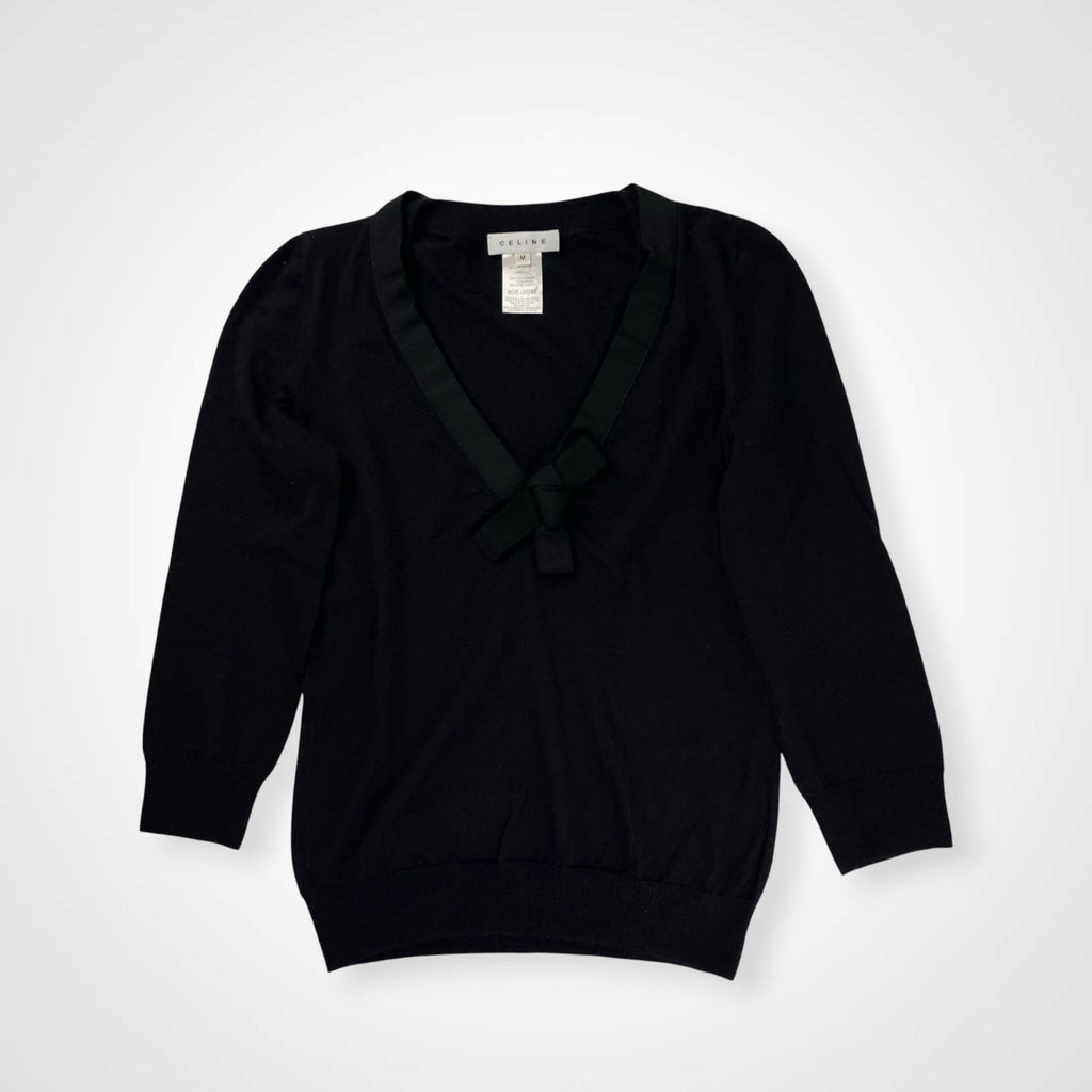 CELINE セリーヌ / シルクカシミヤニット ブラック SIZE:M