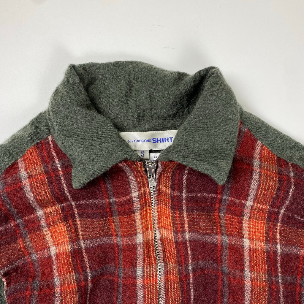 【最初期】 COMME des GARCONS SHIRT コムデギャルソンシャツ / ヴィンテージ 縮絨切替シャツ MADE IN FRANCE SIZE:S