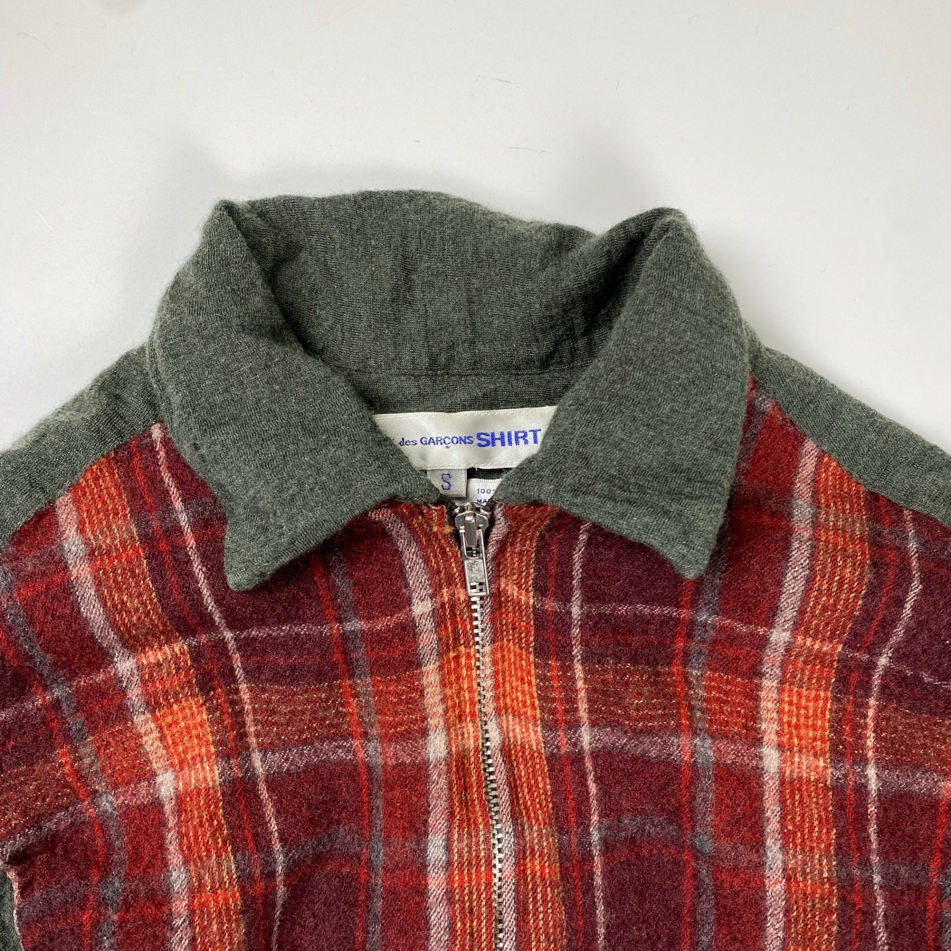 【最初期】 COMME des GARCONS SHIRT コムデギャルソンシャツ / ヴィンテージ 縮絨切替シャツ MADE IN FRANCE SIZE:S