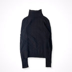 POLO RALPH LAUREN / エルボーパッチ付 ケーブルタートルネックニット SIZE：M