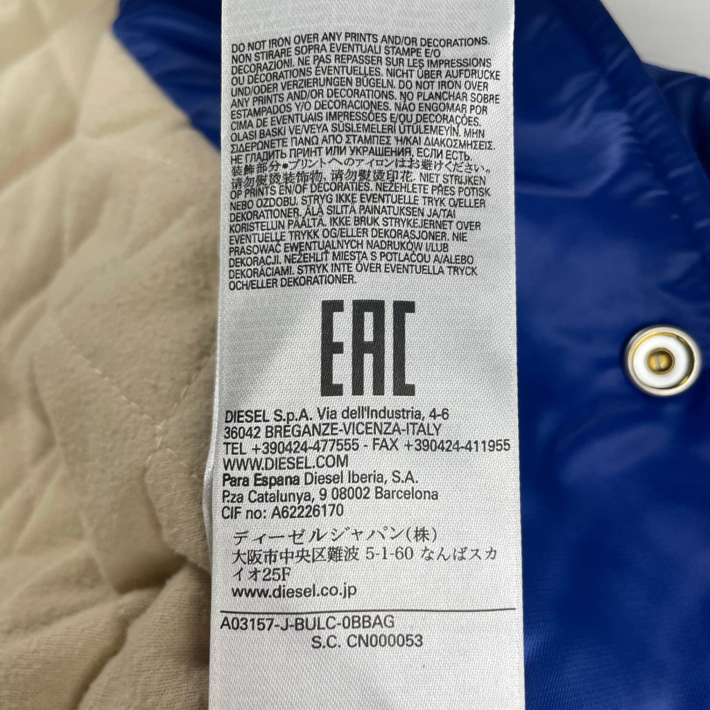 DIESEL ディーゼル / スタジャン バーシティージャケット 美品 参考定価：48,000+tax SIZE：S