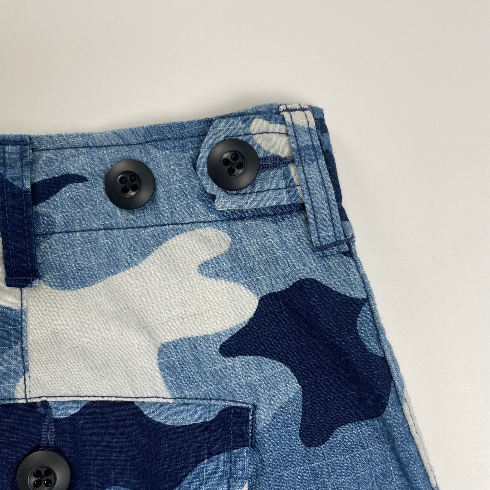 BEAMS PLUS ビームスプラス / Mil 6POCKET 迷彩カーゴパンツ リップストップ インディゴ タグ付 参考定価：32,000+tax SIZE:L