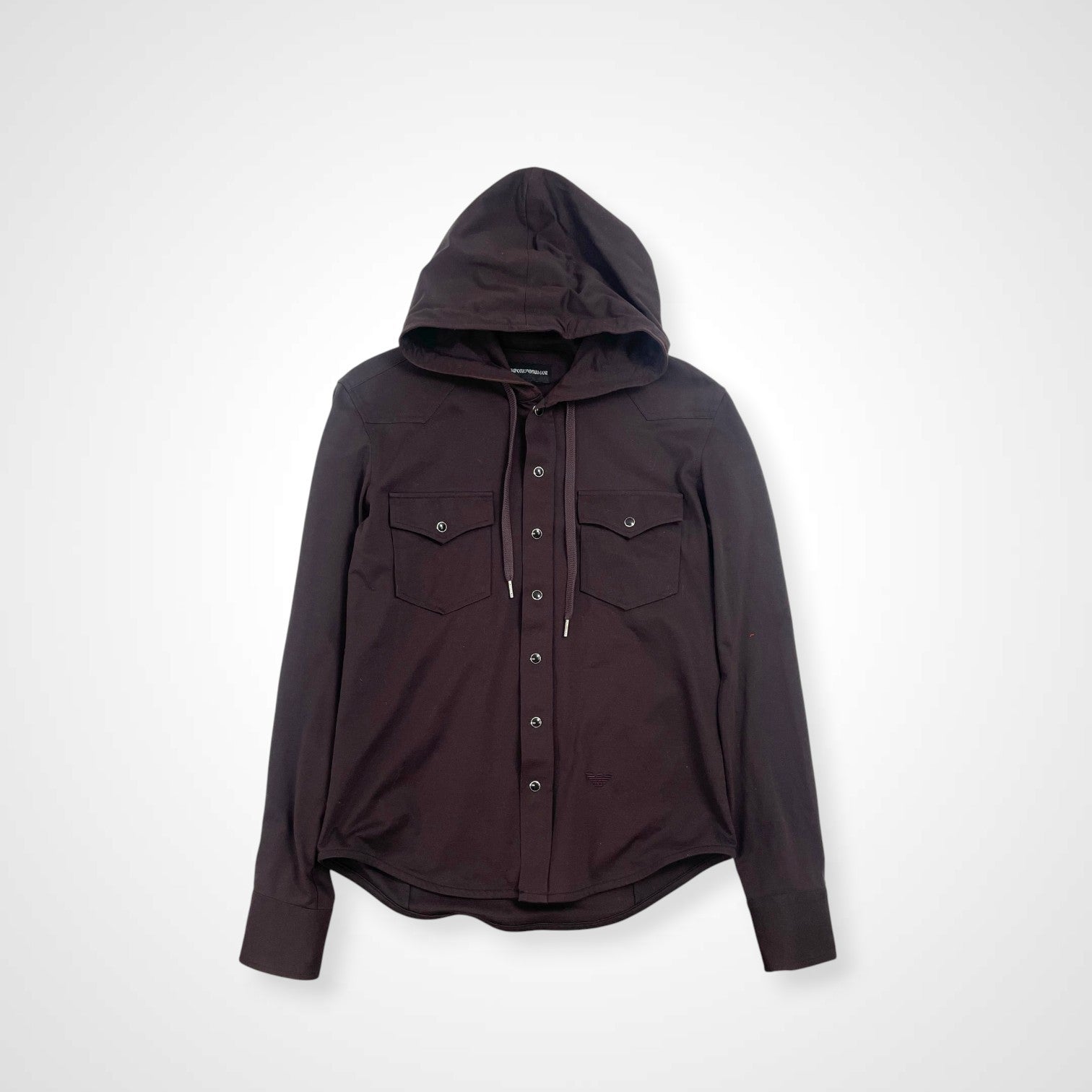 EMPORIO ARMANI エンポリオ アルマーニ / スナップボタンフードシャツ 参考定価：35,000程度 SIZE:M