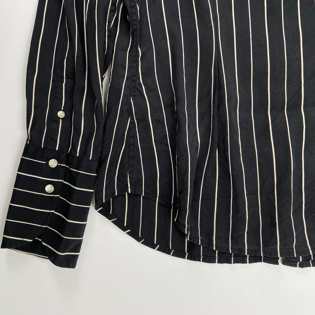 LAUREN RALPH LAUREN ローレン ラルフローレン / シルクストライプシャツ SIZE：6