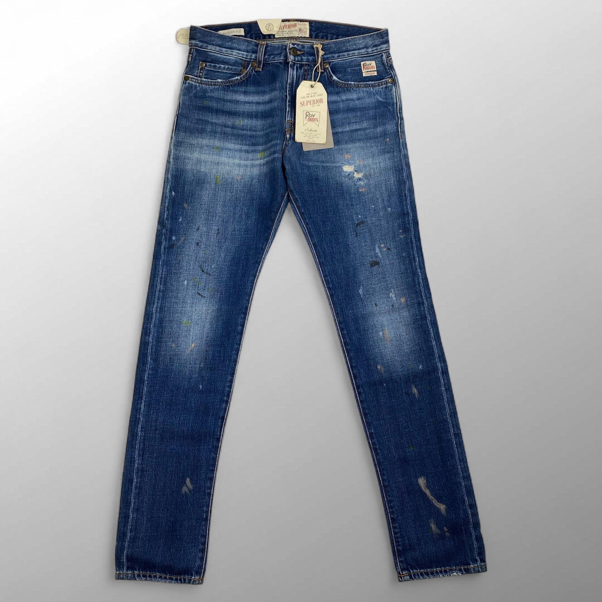 【未使用品】 Roy ROGER’S ロイ ロジャース / CULT SUPERIOR DENIM ハンドペイント デニムパンツ イタリア最古のデニムブランド SIZE：29