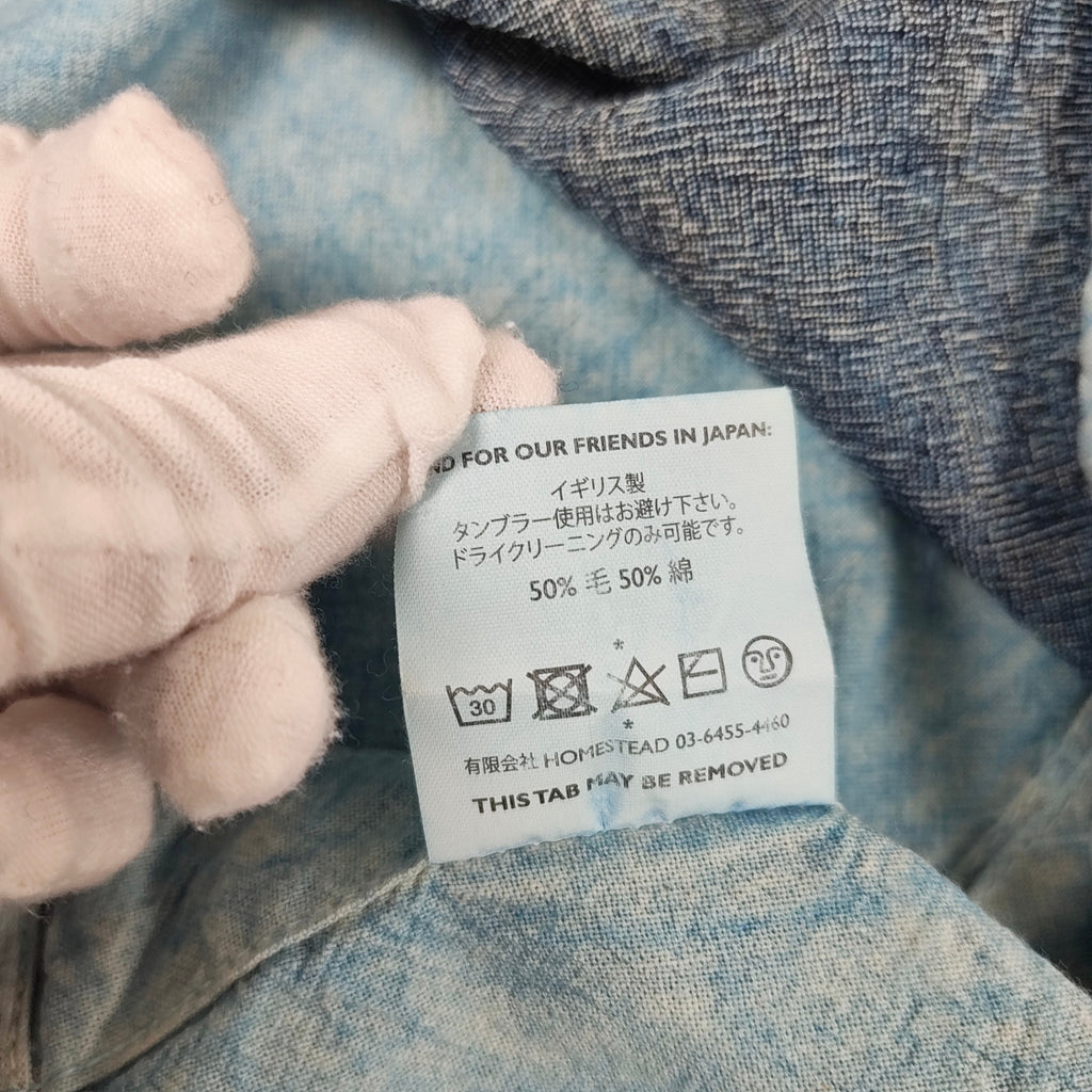 TENDER / Bound Hem Split Tail Shirt インディゴ 参考定価：42,000+tax SIZE:4