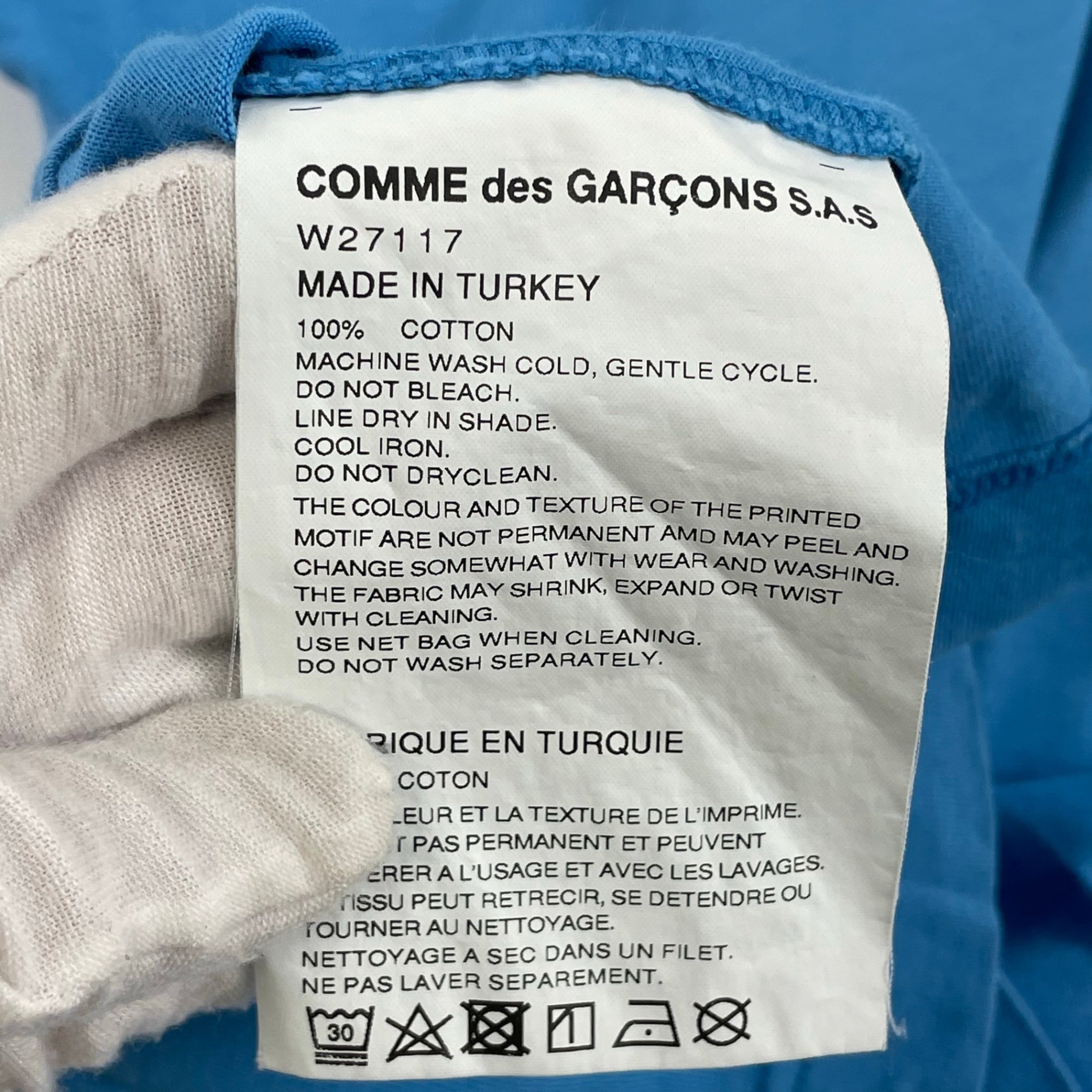 COMME des GARCONS SHIRT / クルーネックTEE W27117 SIZE:L