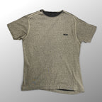 STONE ISLAND denims ストーンアイランド デニム / コットンリネンシームデザインTEE ロゴ グレー×ブラック SIZE:XL