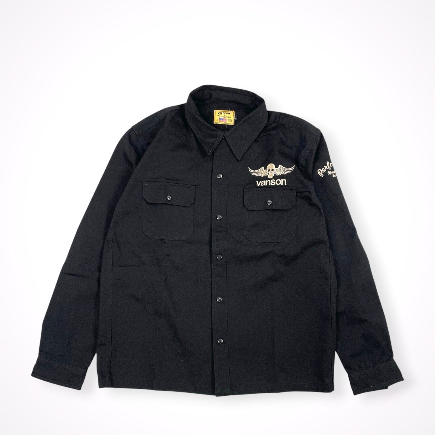vanson / スカルミリタリーシャツ 未使用品 SIZE:L