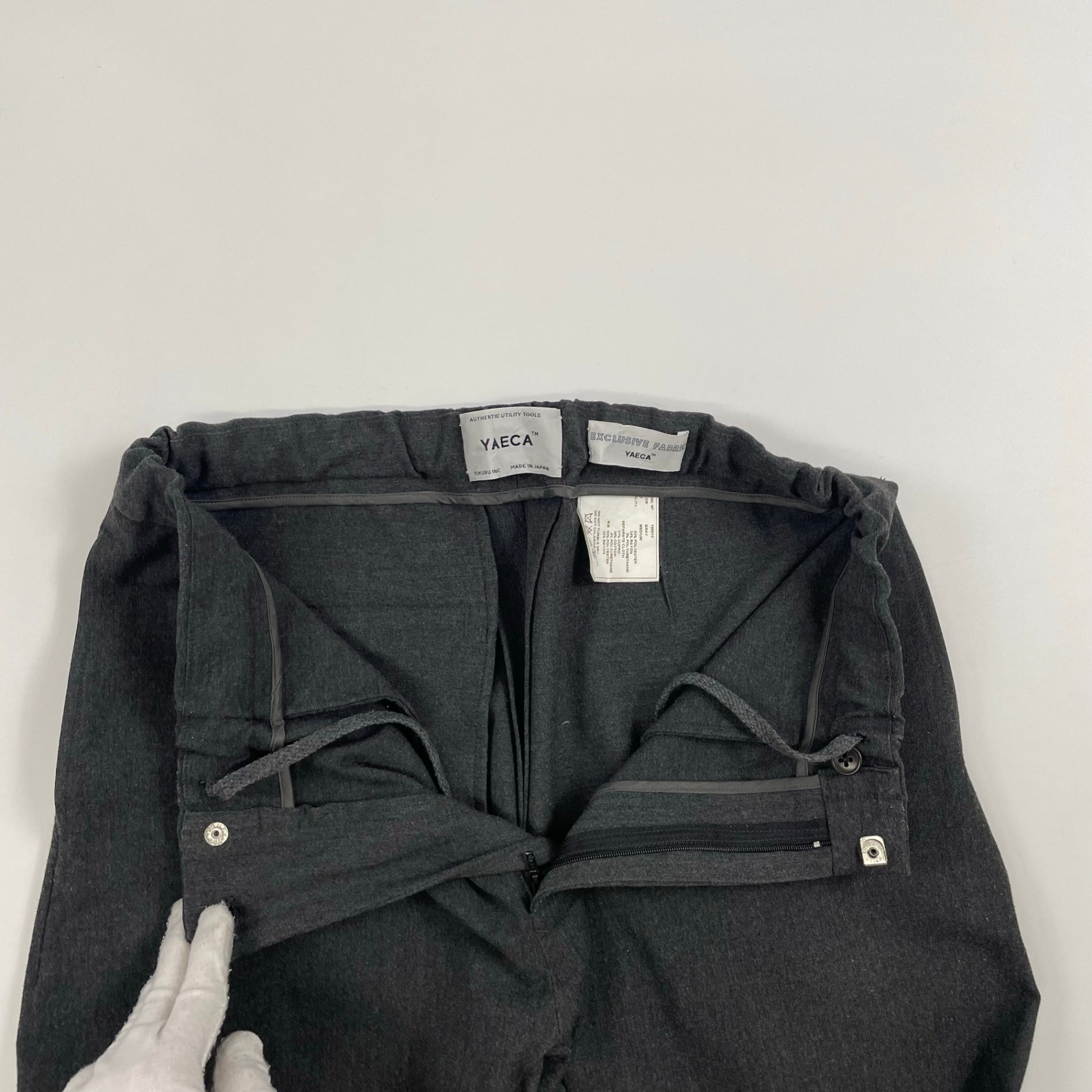 YAECA / リブスラックス グレー 参考定価：20,000程度 SIZE:M