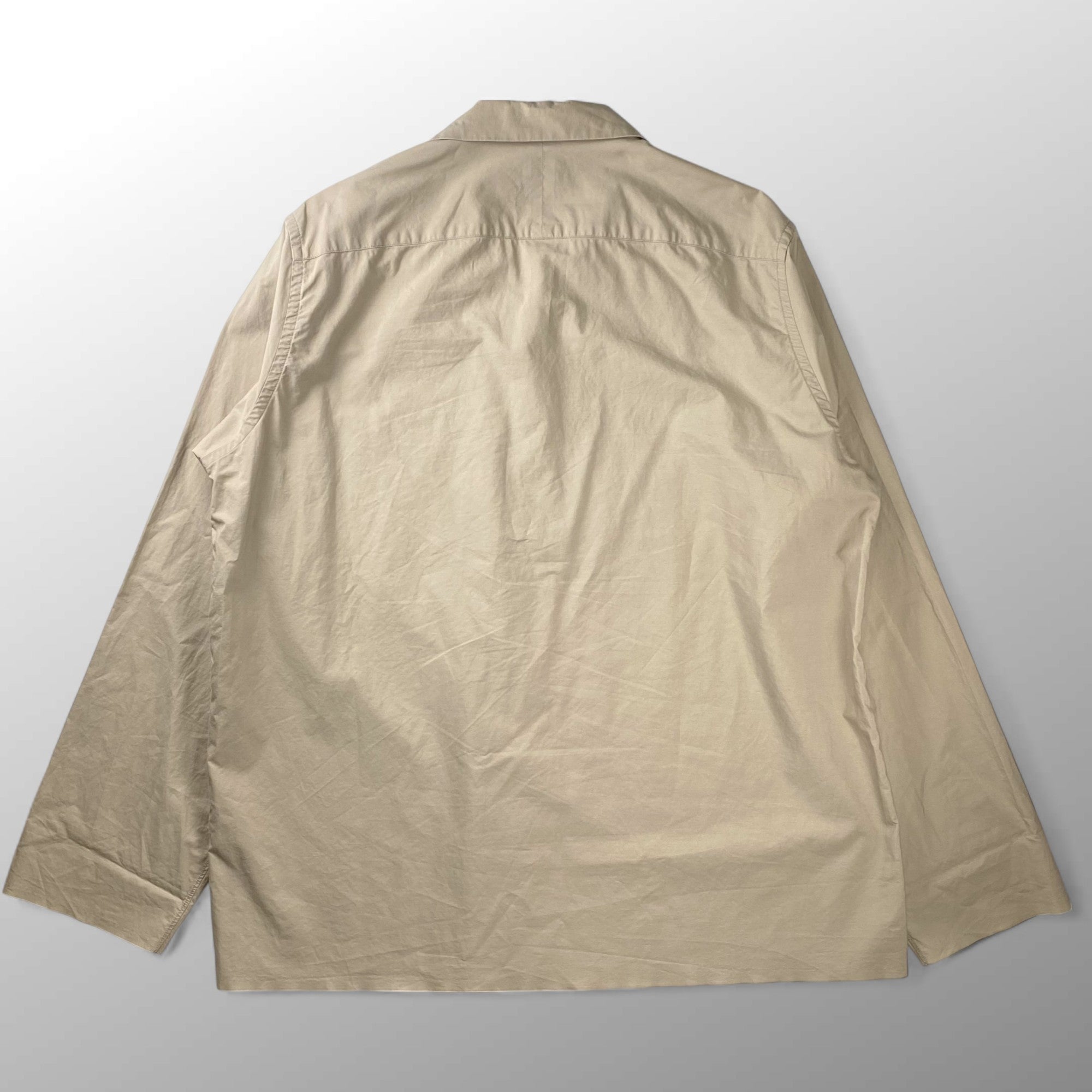 AURALEE オーラリー / SELVEDGE WEATHER CLOTH SHIRTS オープンカラー シャツ ベージュ 参考定価：22,000+tax SIZE：3