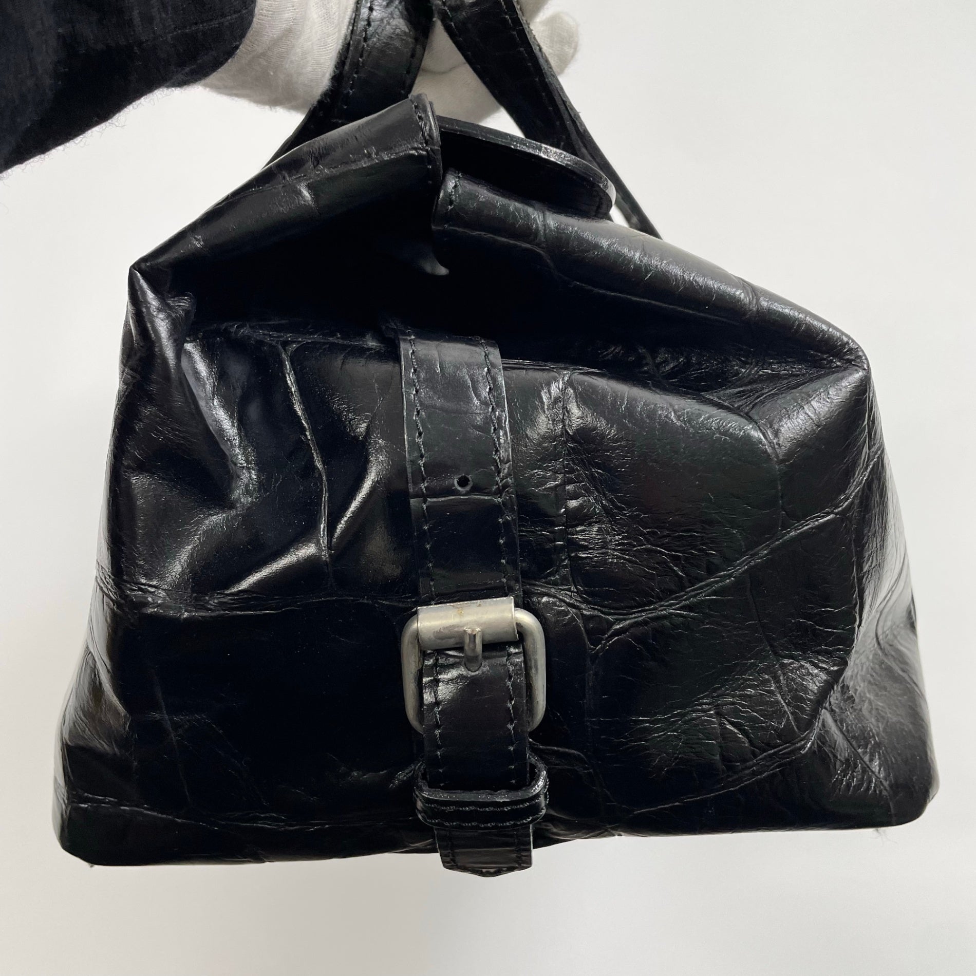 collection PRIVEE? コレクションプリヴェ / レザーボストンバッグ ブラック H.P FRANCE取扱い 参考定価：150,000程度