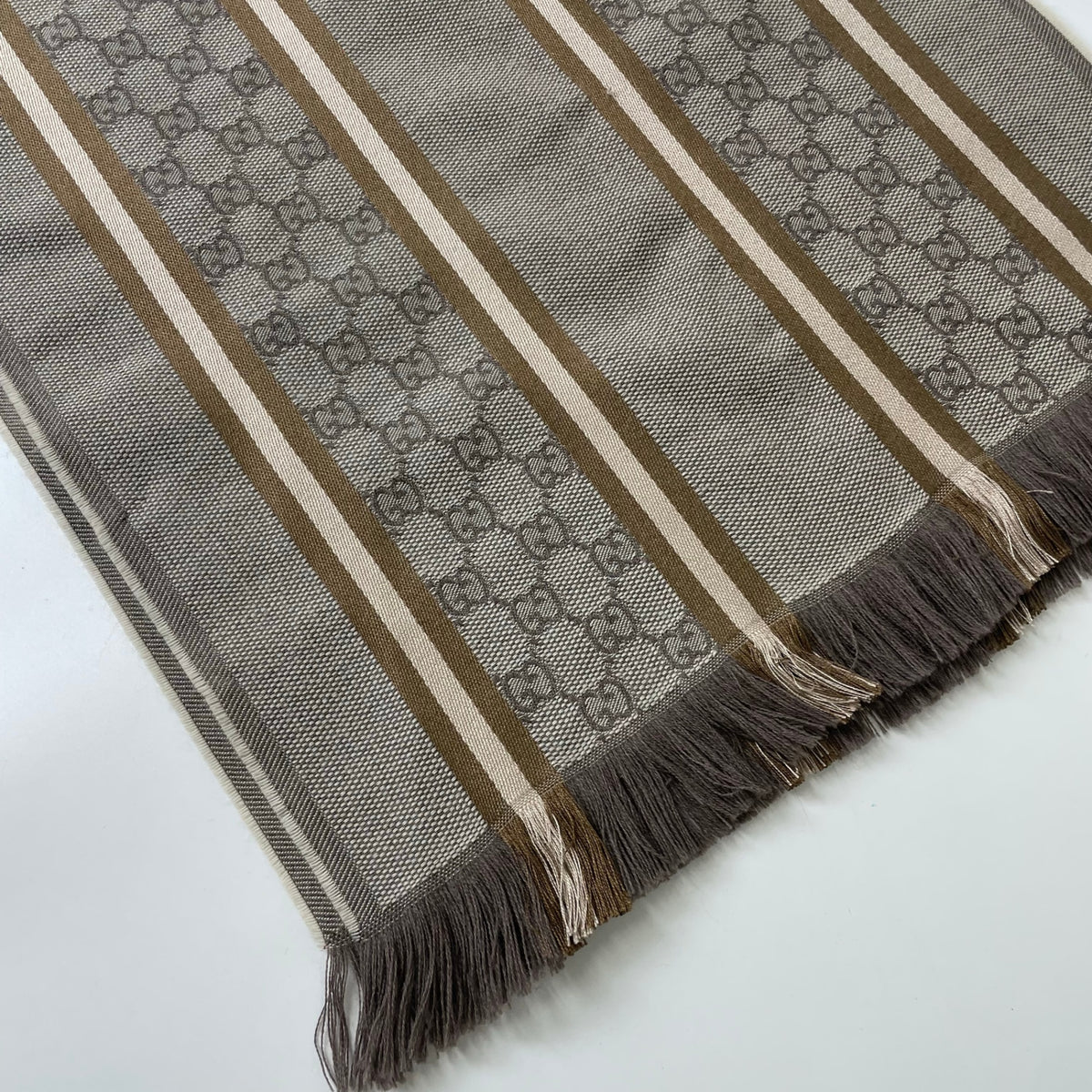 GUCCI / GGロゴ シルクMIXマフラー 参考定価：55,000程度