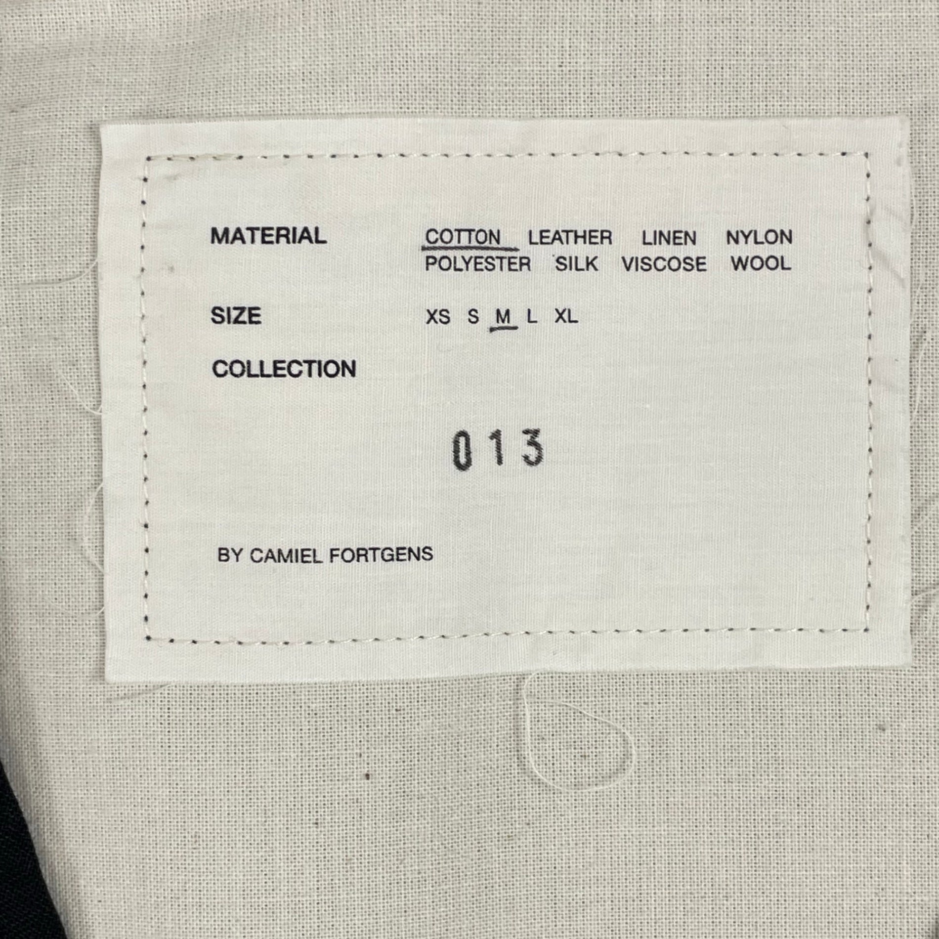 CAMIEL FORTGENS / ジップアップデニムベスト 参考定価：63,500程度 SIZE：M