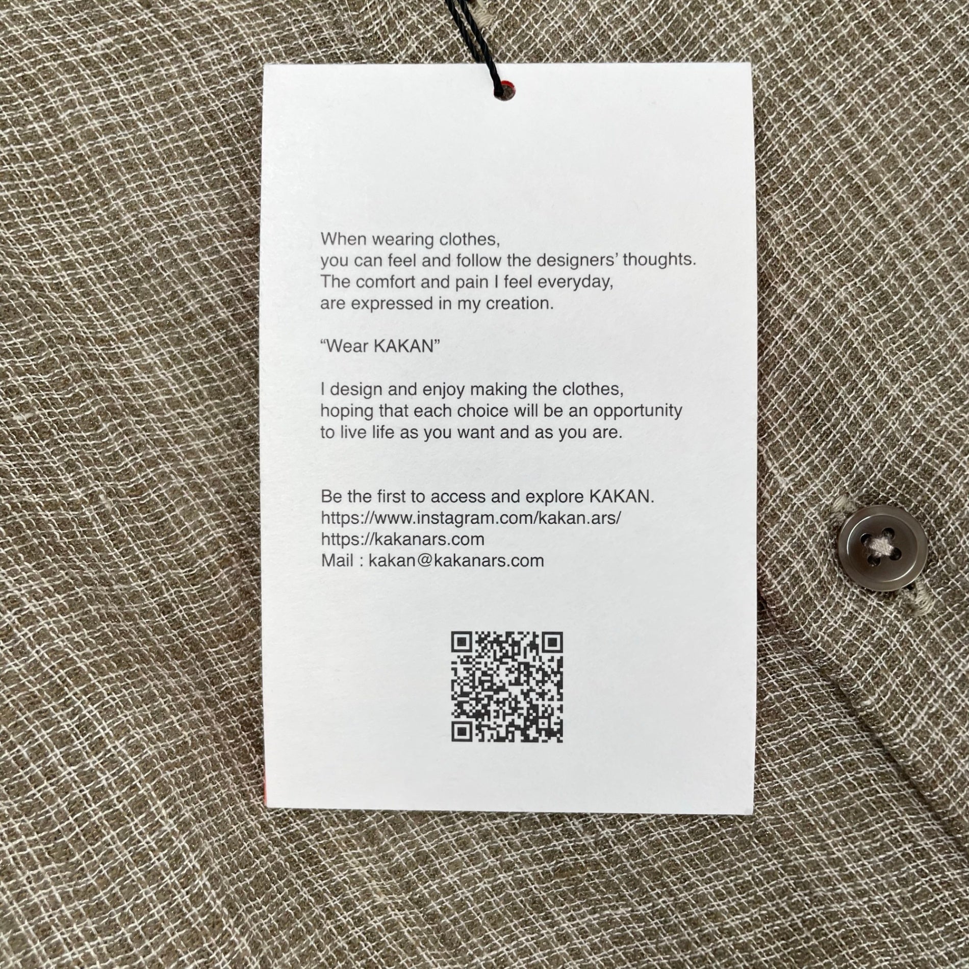 KAKAN / HORIZONTAL COLLAR SHIRT 未使用品 参考定価：52,000+tax SIZE:FREE