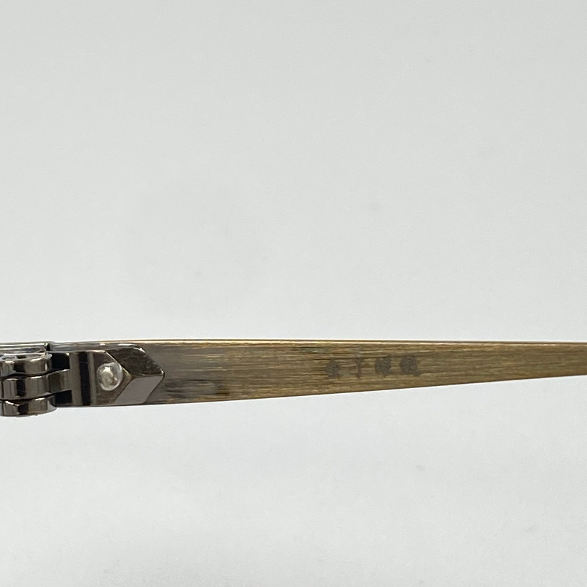 【極美品】 金子眼鏡 premium / KMP-22 シルバーコンビ 伊達メガネ 度なしクリアレンズ