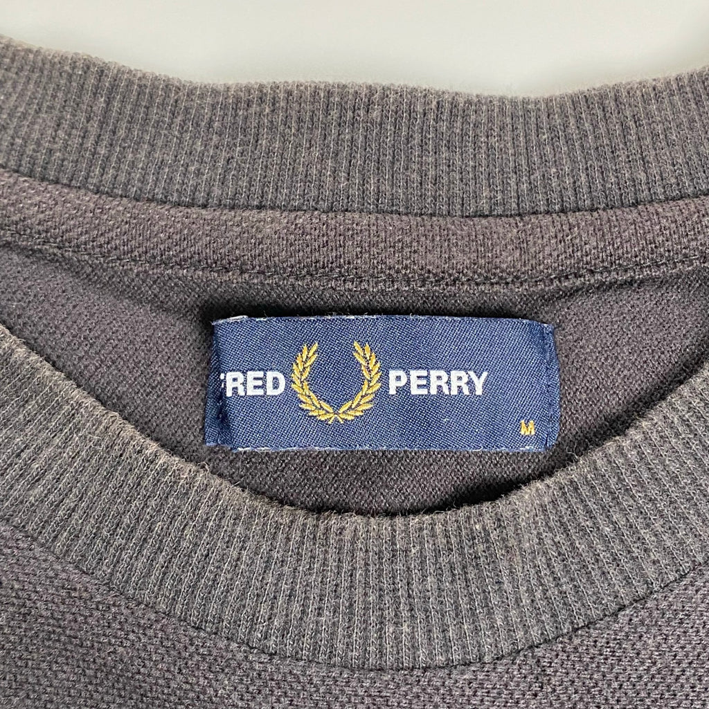 FRED PERRY フレッドペリー / ストライプピケTシャツ エンブレム刺繍 SIZE：M