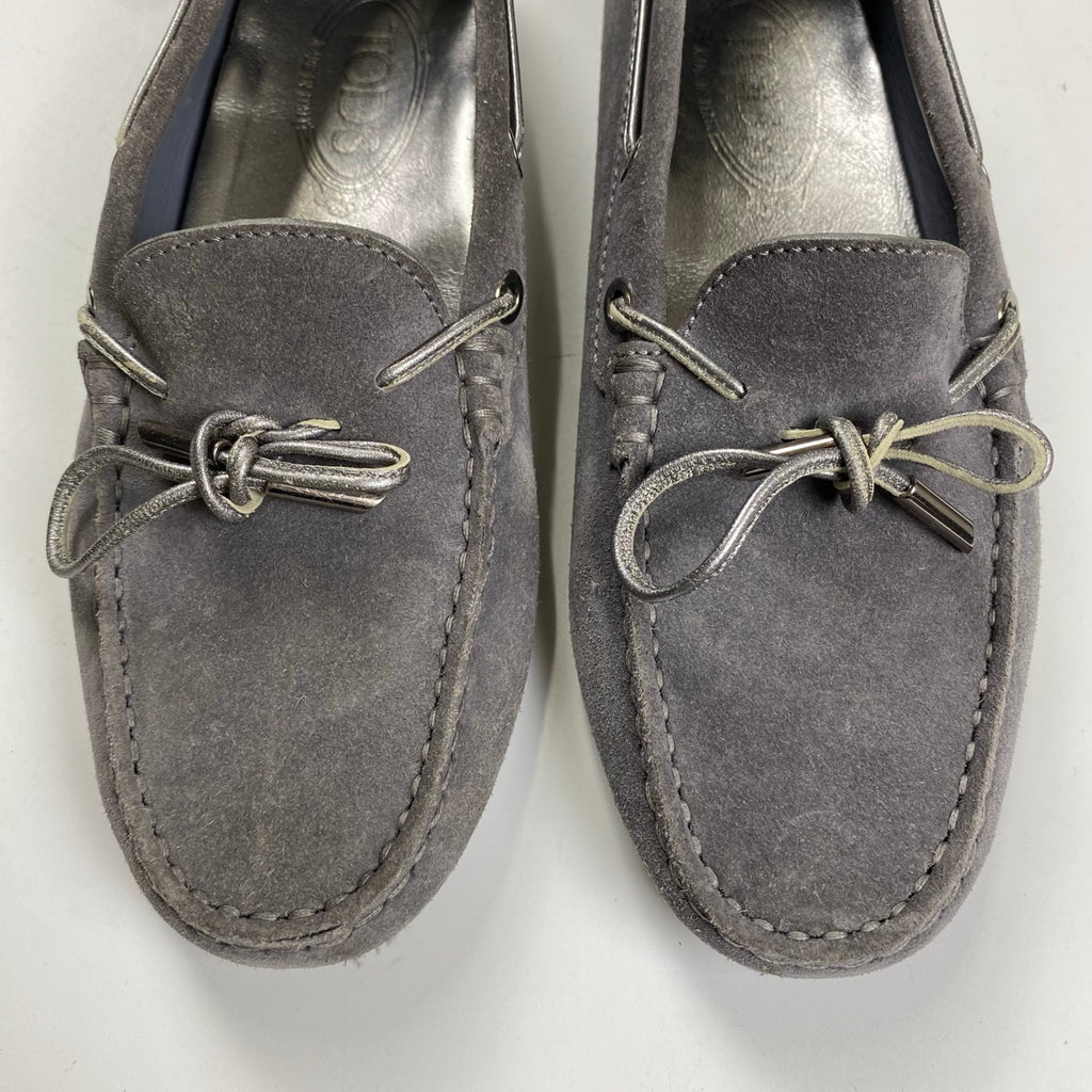 TOD'S トッズ / ドライビングシューズ グレー 参考定価：40,000程度 SIZE:37 1/2(24.5cm程度)