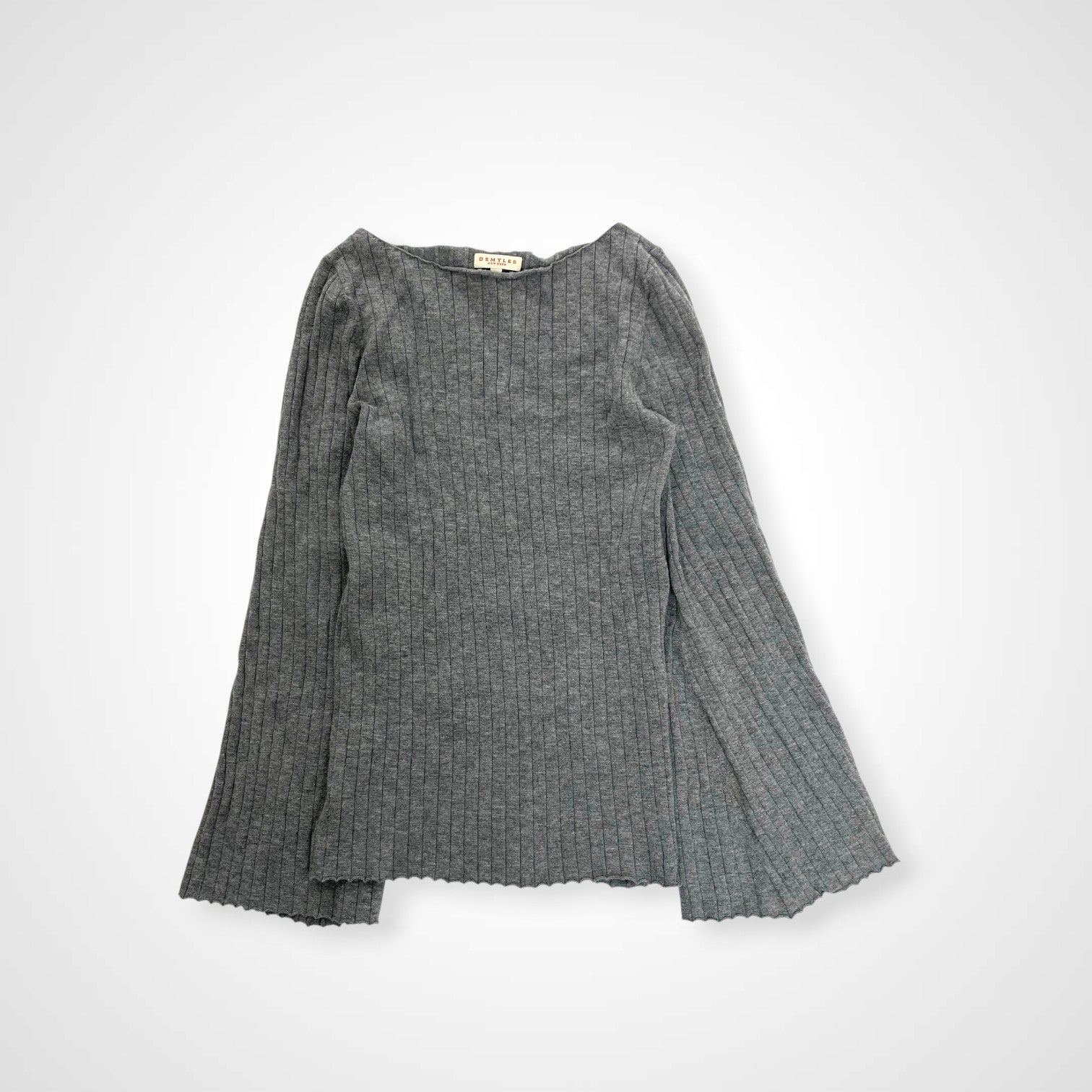 DEMYLEE デミリー / フレアスリーブ リブニット 参考定価：35,000程度 SIZE:S
