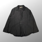 barbell object バーベルオブジェクト / bo-05s01 3b sh 羽織り シャツ 墨黒 25AW 参考定価：30,000+tax SIZE:2