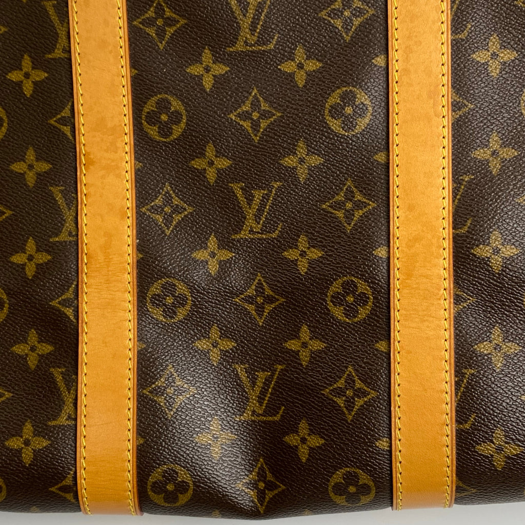 【鑑定済・美品】 LOUIS VUITTON ルイ ヴィトン / キーポル55 M41424 ボストンバッグ モノグラムキャンバス ブラウン 茶