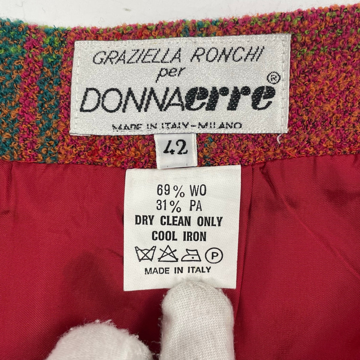 DONNA erre / セットアップ パイルチェックジャケット 参考定価：170,000程度 SIZE:42