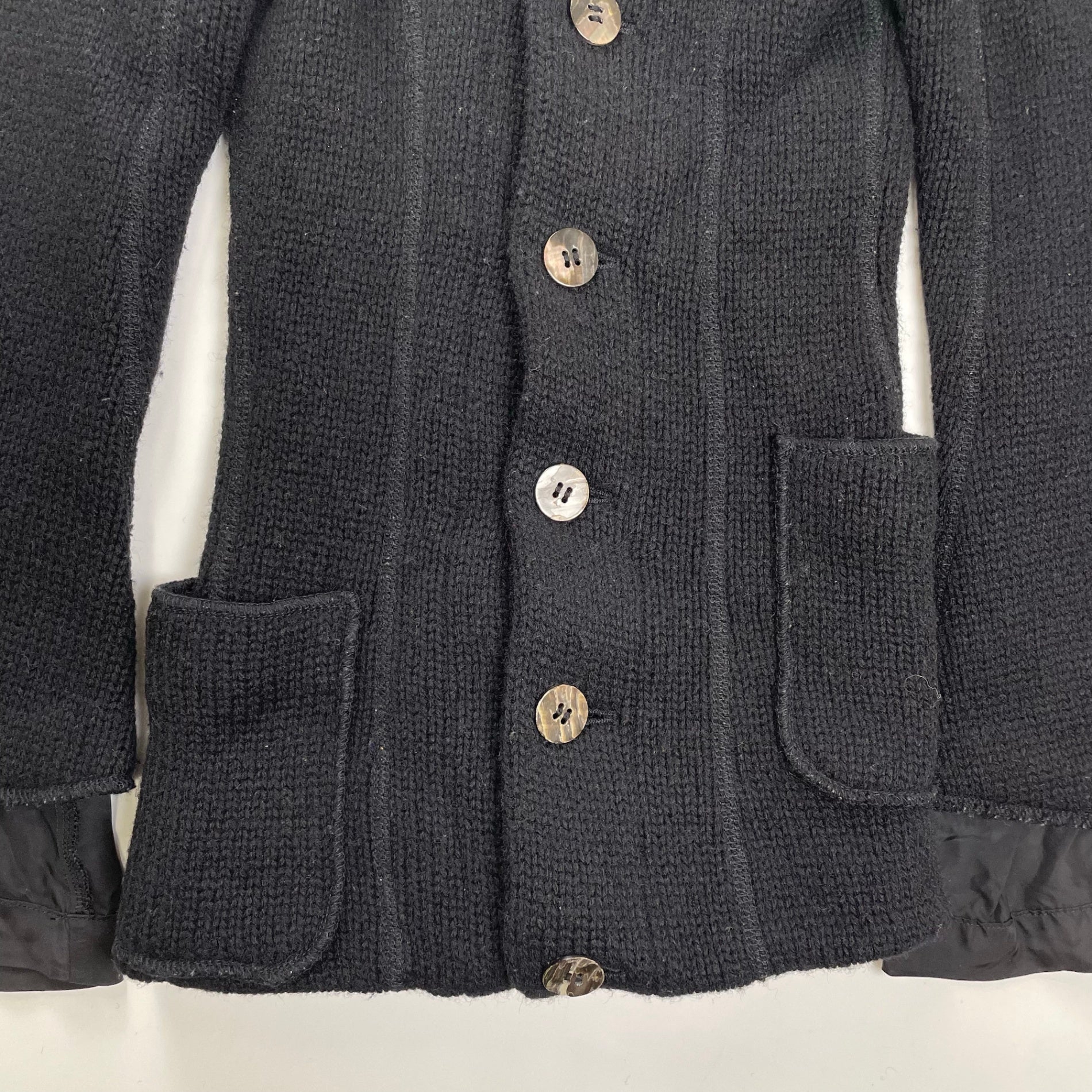 JUNYA WATANABE COMME des GARCONS ジュンヤワタナベ コムデギャルソン / 07AW アシンメトリーポケット ウールニットスリムジャケット SIZE:SS