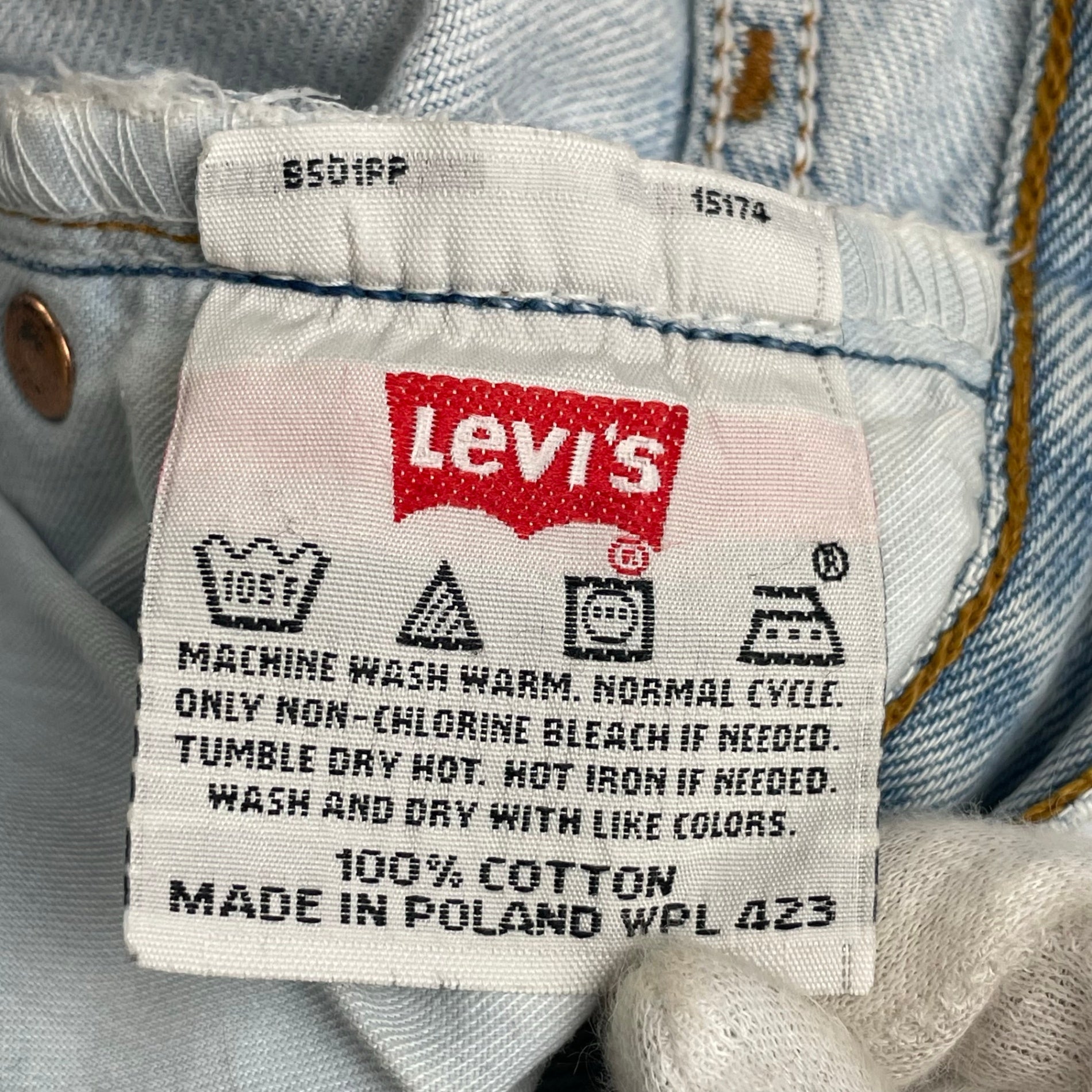 EURO Levi's ユーロリーバイス / 90s 501 ダメージ＆リペア デニムパンツ ポーランド製 SIZE:W33 L32
